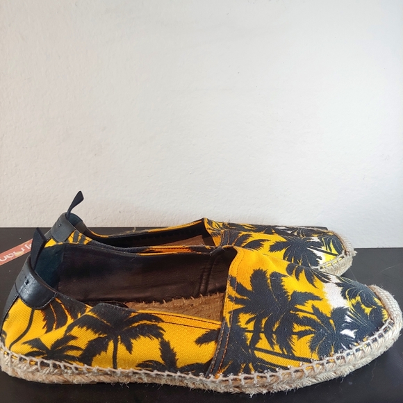 $475 YSL YVES SAINT LAURENT PALM TREE ESPADRILLE FLAT SHOES Sz 41 Us 8 - Picture 3 of 8